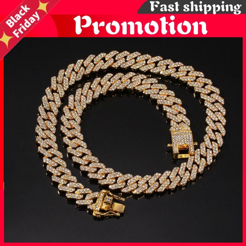 Chains Micro Paved 12mm S-Link Miami Cuban Necklaces Hiphop Mens Iced Rhinestones Fashion Jewelry Drop, Silver
Chains Micro Paved 12mm S-Link Miami Cuban Necklaces Hiphop Mens Iced Rhinestones Fashion Jewelry Drop, Silver