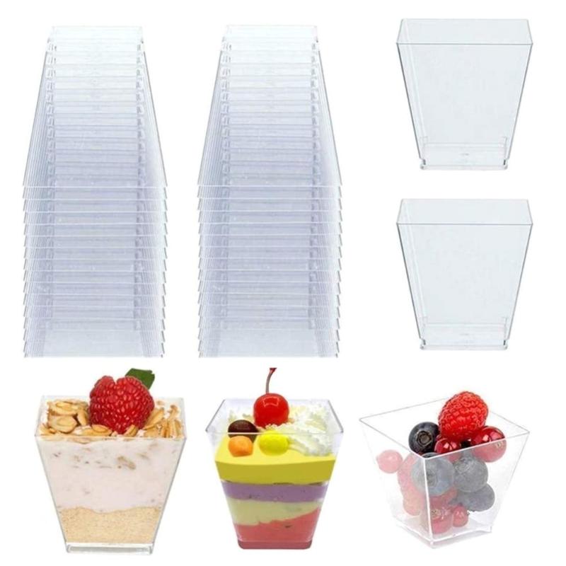 Disposable Cups & Straws 100 Pcs 60ML Dessert Cup Plastic Ice Cream Home Christmas Festival Party Supplied
Disposable Cups & Straws 100 Pcs 60ML Dessert Cup Plastic Ice Cream Home Christmas Festival Party Supplied