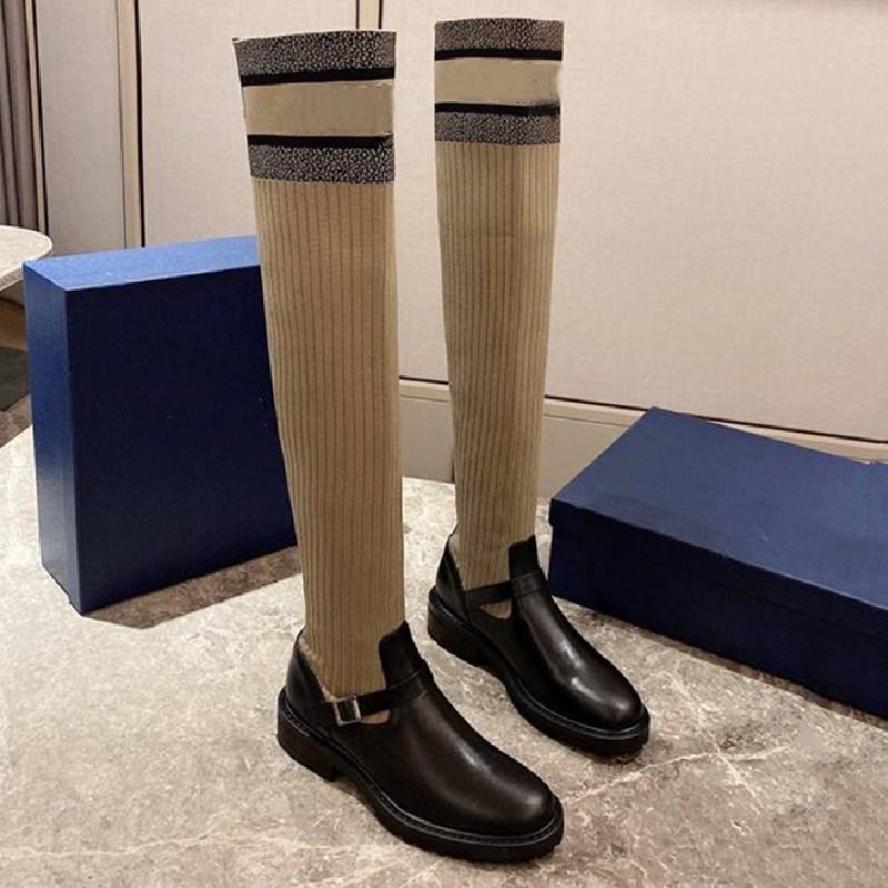 Boots Women Woven Socks Woman Shoes Patchwork Over-The-Knee Button Slip On Genuine Leather Zapatos De Mujer, As show
Boots Women Woven Socks Woman Shoes Patchwork Over-The-Knee Button Slip On Genuine Leather Zapatos De Mujer, As show