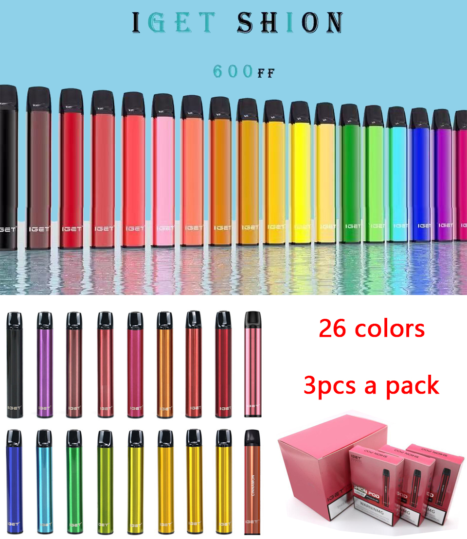 iget shion Disposable Pod Device cigarettes 600 Puff 400mAh 2.4ml Prefilled Portable Vape Stick Pen 26 colors
iget shion Disposable Pod Device cigarettes 600 Puff 400mAh 2.4ml Prefilled Portable Vape Stick Pen 26 colors