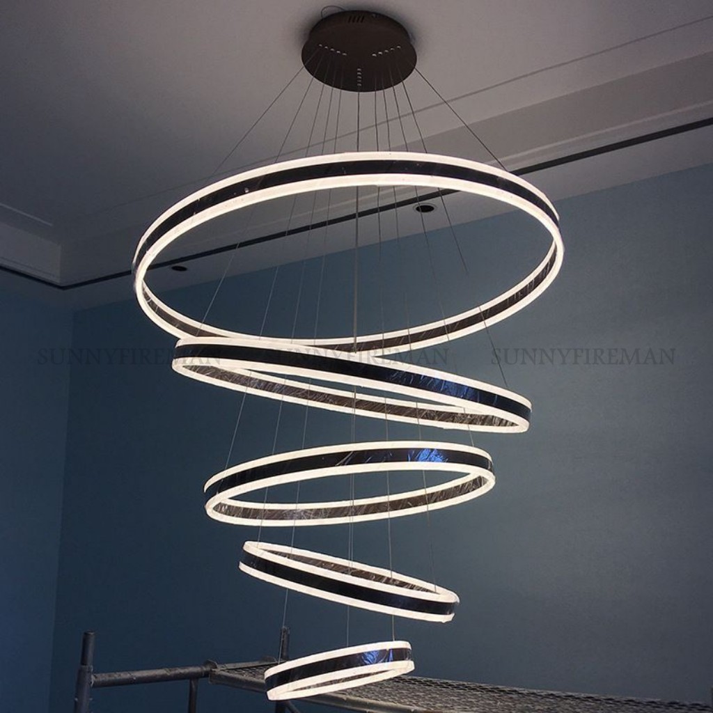 Modern Aluminum 2/3/4/5 Rings LED Chandelier Coffee Gold Black White Pendant Lamps Suspension Lights For Villas High Living Dining Room Stai
Modern Aluminum 2/3/4/5 Rings LED Chandelier Coffee Gold Black White Pendant Lamps Suspension Lights For Villas High Living Dining Room Stai