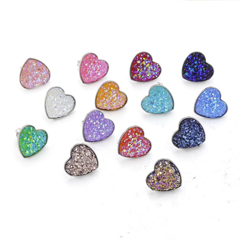 Heart 13*14mm Resin Mermaid Studs Druzy Earrings Stainless Steel Hearts Shaped Earring Smooth Stud for Women Jewelry 1131 B3
Heart 13*14mm Resin Mermaid Studs Druzy Earrings Stainless Steel Hearts Shaped Earring Smooth Stud for Women Jewelry 1131 B3