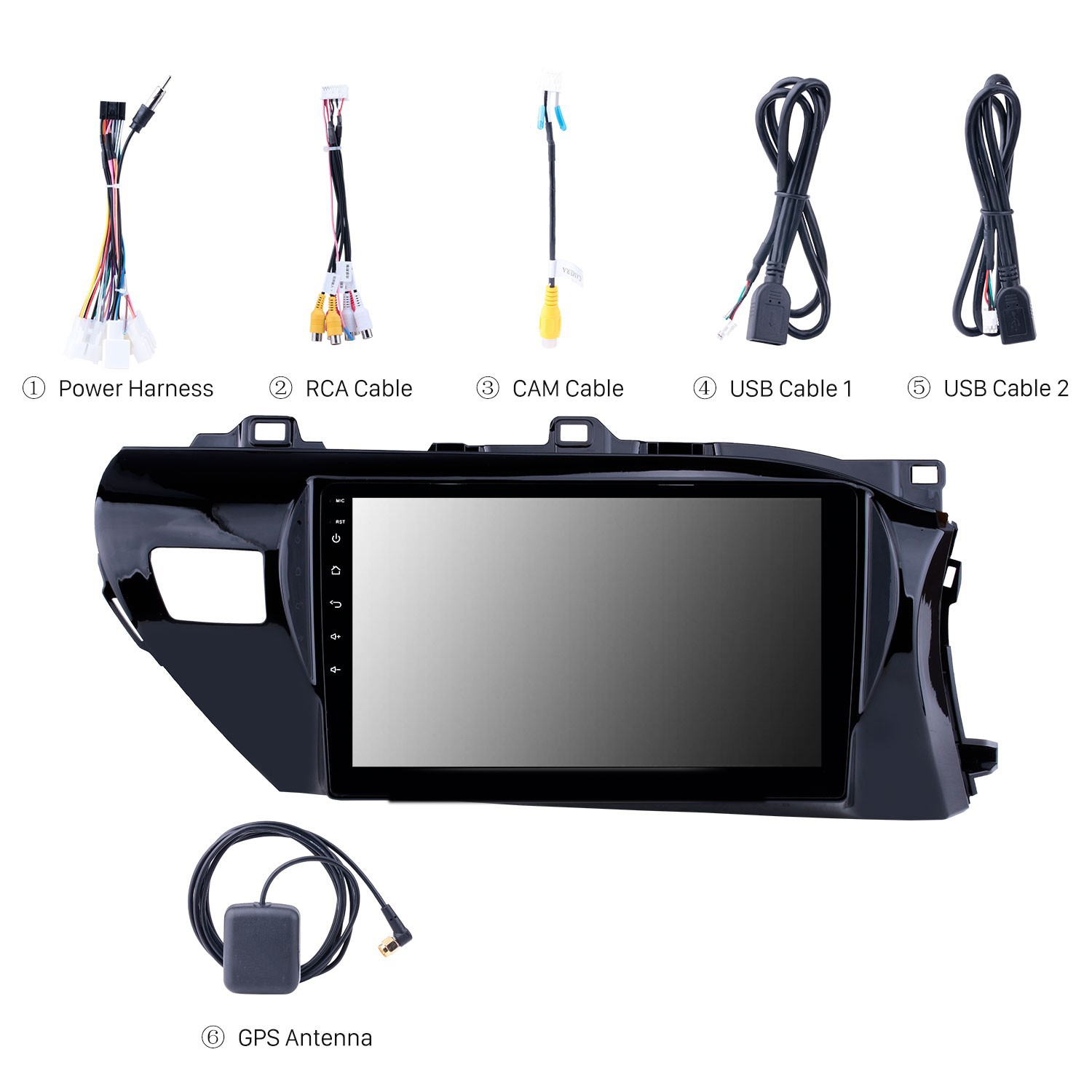 car dvd Head unit Radio Player for Toyota Hilux 2016-2018 RHD Steering Wheel Control HD Touchscreen 10.1 inch Android GPS Navi
