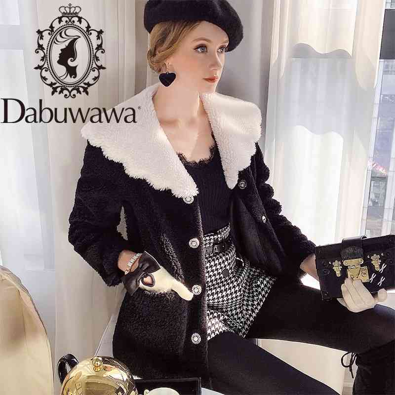Dabuwawa Elegant Thick Warm Winter Sheep Coat Women Turn-down Collar Single Breasted Contrast Color Fur Coat Female DT1DFR021 210520, Black
Dabuwawa Elegant Thick Warm Winter Sheep Coat Women Turn-down Collar Single Breasted Contrast Color Fur Coat Female DT1DFR021 210520, Black