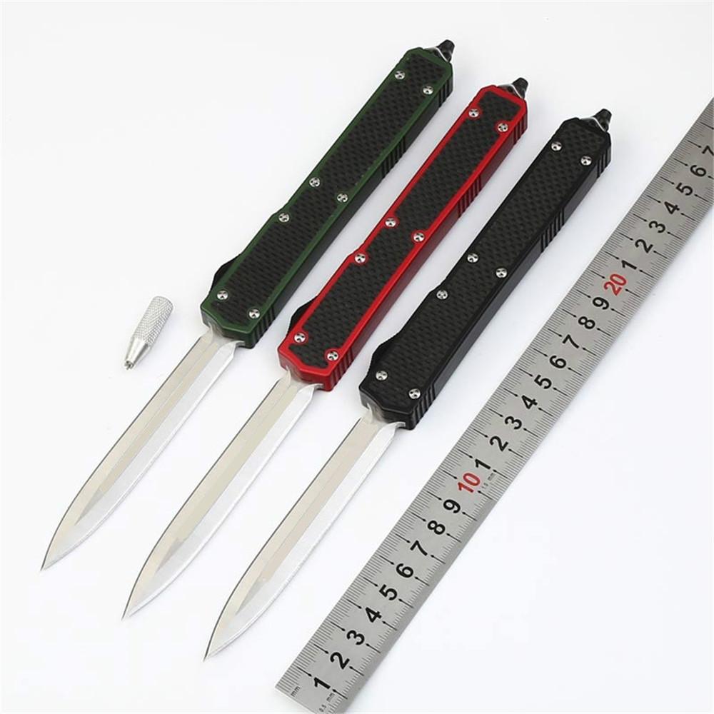 CNC make three color outdoor hunting knife D2 blade Aluminum alloy handle camping automatic edc tool
CNC make three color outdoor hunting knife D2 blade Aluminum alloy handle camping automatic edc tool