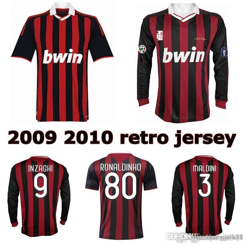 2009 2010 Ronaldinho Beckham Maldini Pato retro soccer jersey 09 10 Seedorf Inzaghi Nesta Pirlo Thiago Silva vintage classic football shirt, Black
2009 2010 Ronaldinho Beckham Maldini Pato retro soccer jersey 09 10 Seedorf Inzaghi Nesta Pirlo Thiago Silva vintage classic football shirt, Black