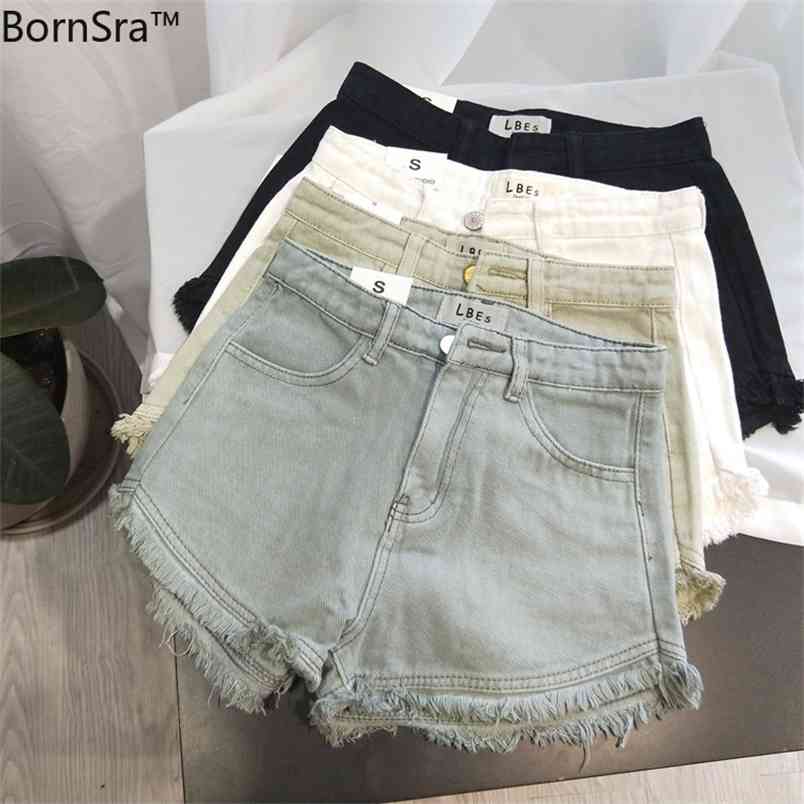 Bornsra Spring and Summer Style Practical Easy To Match / Show Thin Solid Color Retro High Waist Fringed Denim Shorts 210708, White
Bornsra Spring and Summer Style Practical Easy To Match / Show Thin Solid Color Retro High Waist Fringed Denim Shorts 210708, White