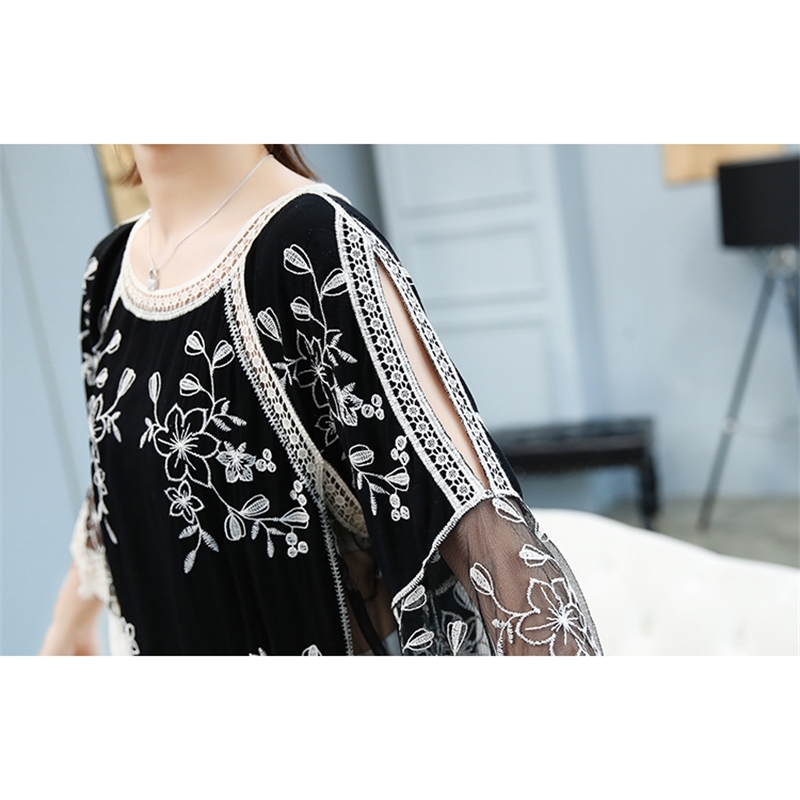 blusas mujer de moda shirts women flare sleeve embroidery white blouse tops s and blouses 4506 50 210506