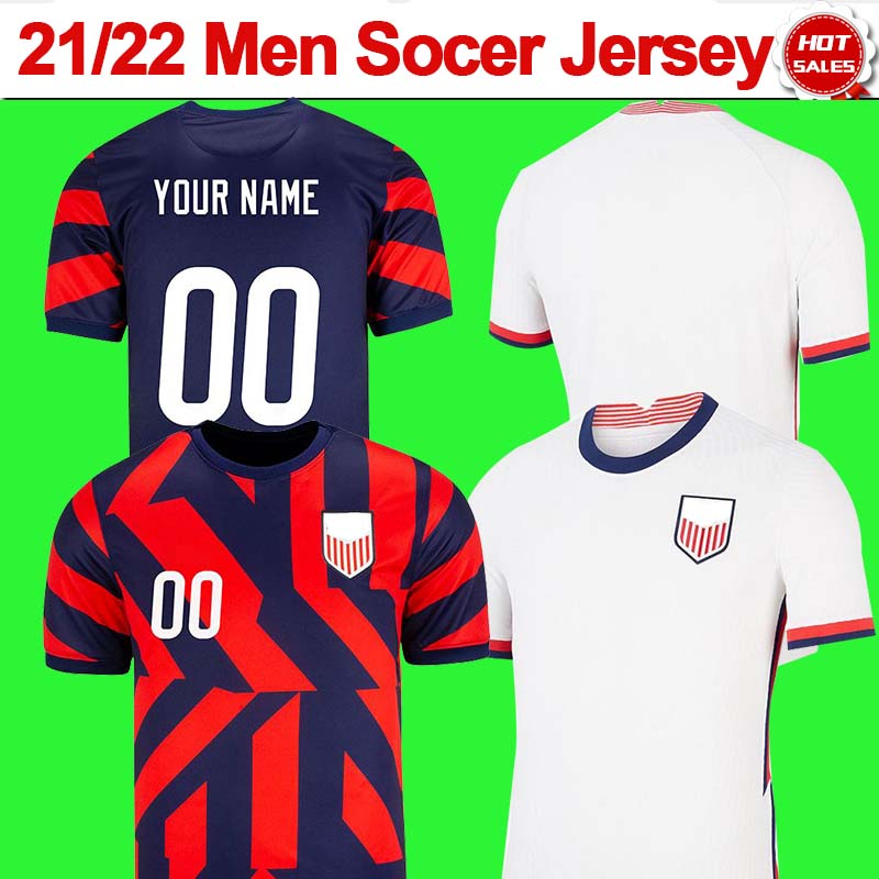 #10 PULISIC America soccer Jersey 21/22 State nation team Men Home White away soccer shirt 2021/2022 short sleeve Away Red Blue Football Uniforms, No name no number
#10 PULISIC America soccer Jersey 21/22 State nation team Men Home White away soccer shirt 2021/2022 short sleeve Away Red Blue Football Uniforms, No name no number