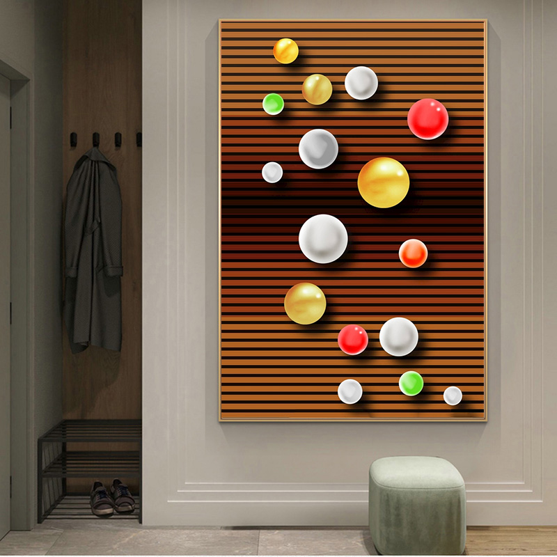 Nordic Poster Abstract Three Dimensional Ball Decorative Painting Art Picture Print For Living Room Modern Cuadros Home Decor