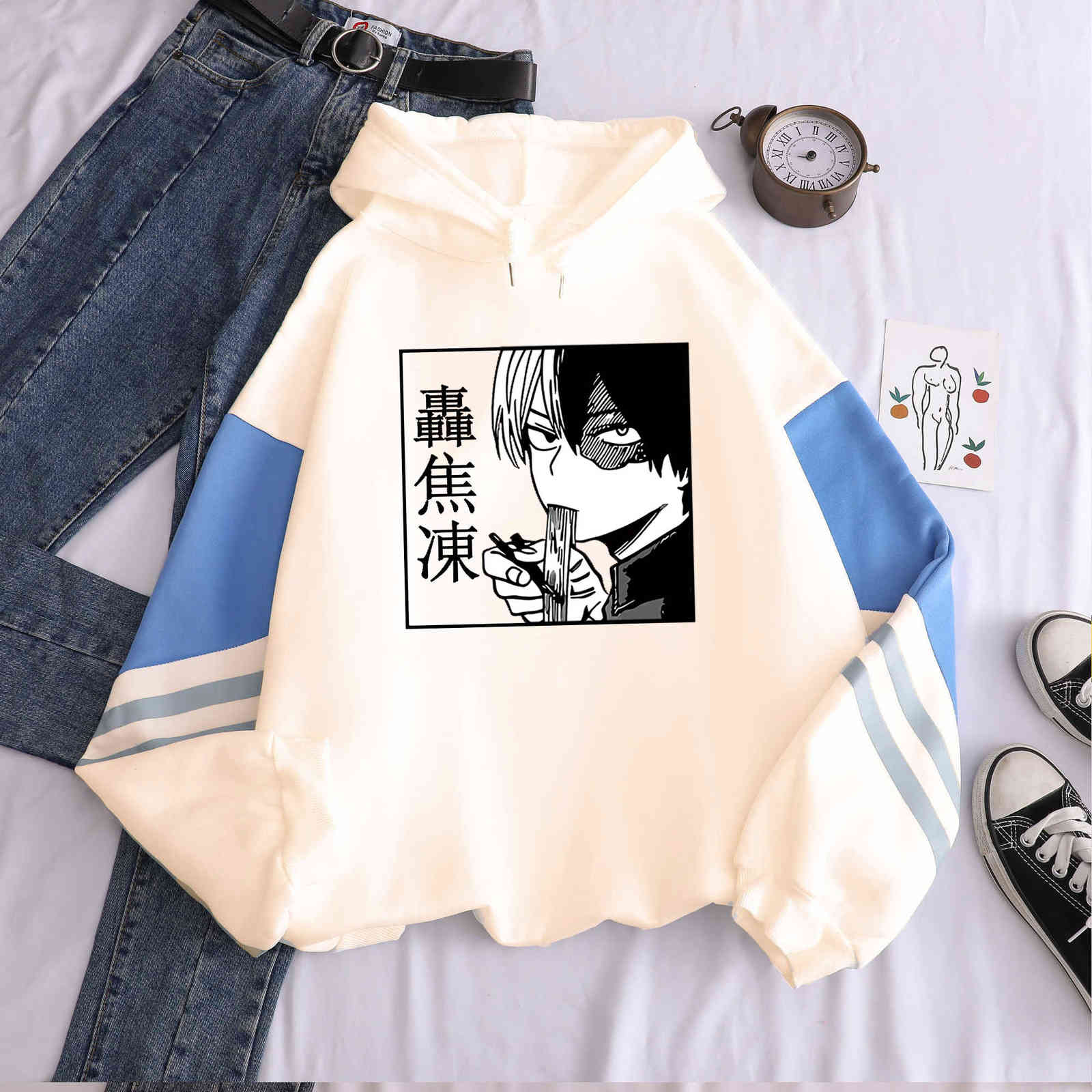 My Hero Academia Todoroki Shoto Men Sweatshirt Hoodies Women Funny Janpan Anime Harajuku Pullover Winter Korean Costume Hoody Y0729, Black
My Hero Academia Todoroki Shoto Men Sweatshirt Hoodies Women Funny Janpan Anime Harajuku Pullover Winter Korean Costume Hoody Y0729, Black