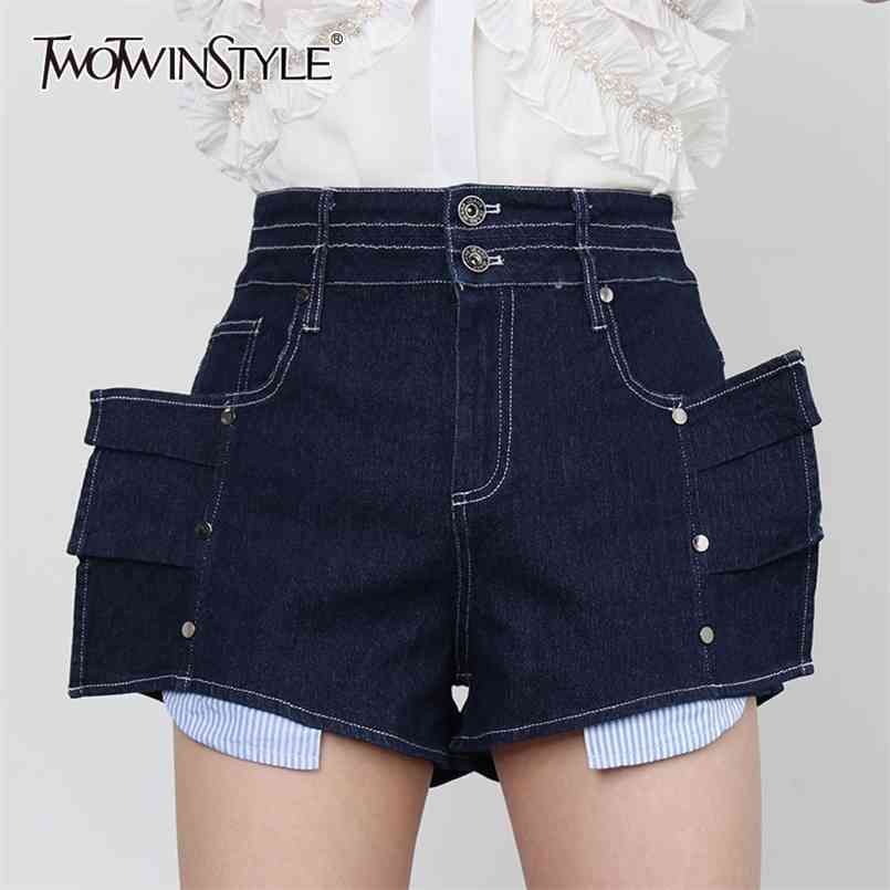 Casual Loose Denim Women Shorts High Waist Rivet Patchwork Ruffles Short Pants For Female Fashion Clothing 210521, Blue
Casual Loose Denim Women Shorts High Waist Rivet Patchwork Ruffles Short Pants For Female Fashion Clothing 210521, Blue