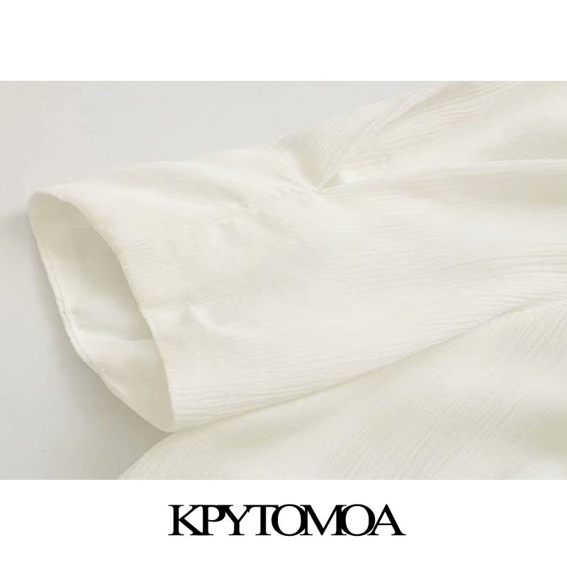 Women Elegant Fashion Solid Pleated Midi Dress V Neck Puff Sleeve Female Dresses Chic Vestidos Mujer 210420