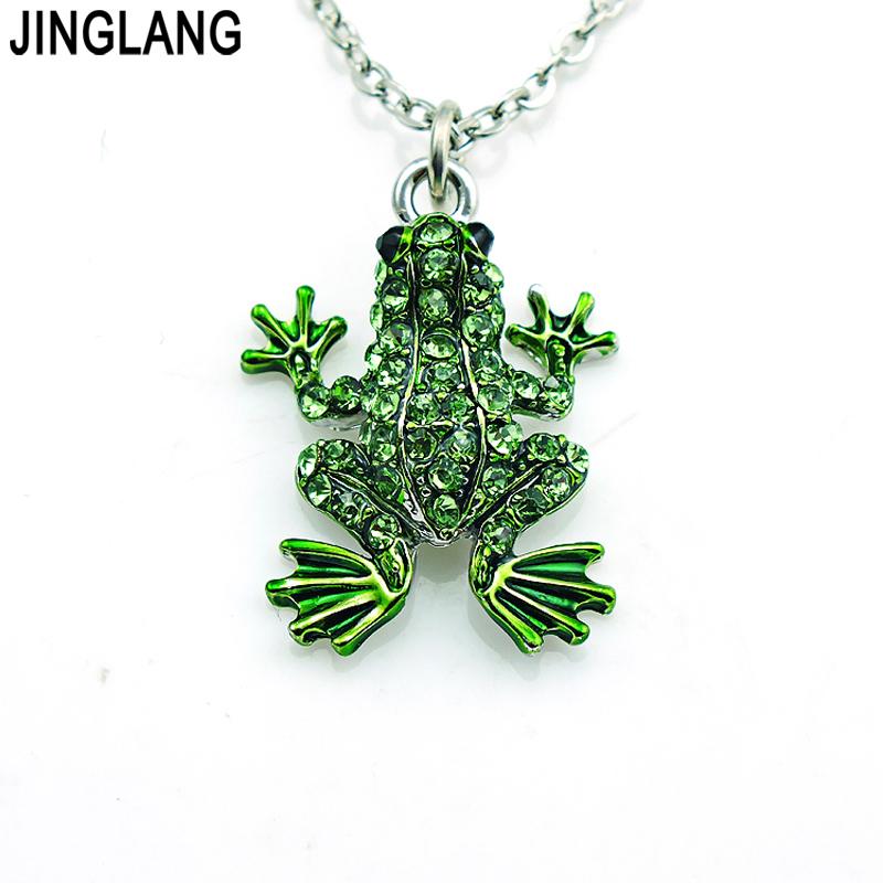 Pendant Necklaces JINGLANG Retail Fashion Pendants Necklace 2 Color Rhinestone Frog Animal Charms For Girls Jewelry
Pendant Necklaces JINGLANG Retail Fashion Pendants Necklace 2 Color Rhinestone Frog Animal Charms For Girls Jewelry