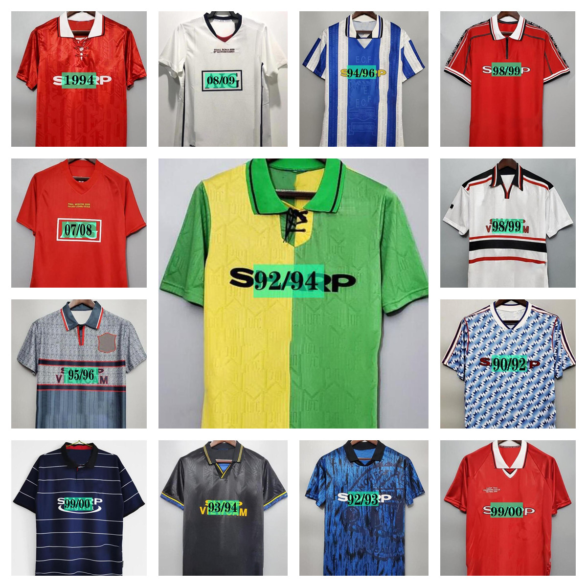 1990/1992 Retro Edition United white Soccer Jersey 88 91 08 Manchester Home Red Soccer Shirt 1994 UCL final match utd Football uniform, 92/94 away
1990/1992 Retro Edition United white Soccer Jersey 88 91 08 Manchester Home Red Soccer Shirt 1994 UCL final match utd Football uniform, 92/94 away
