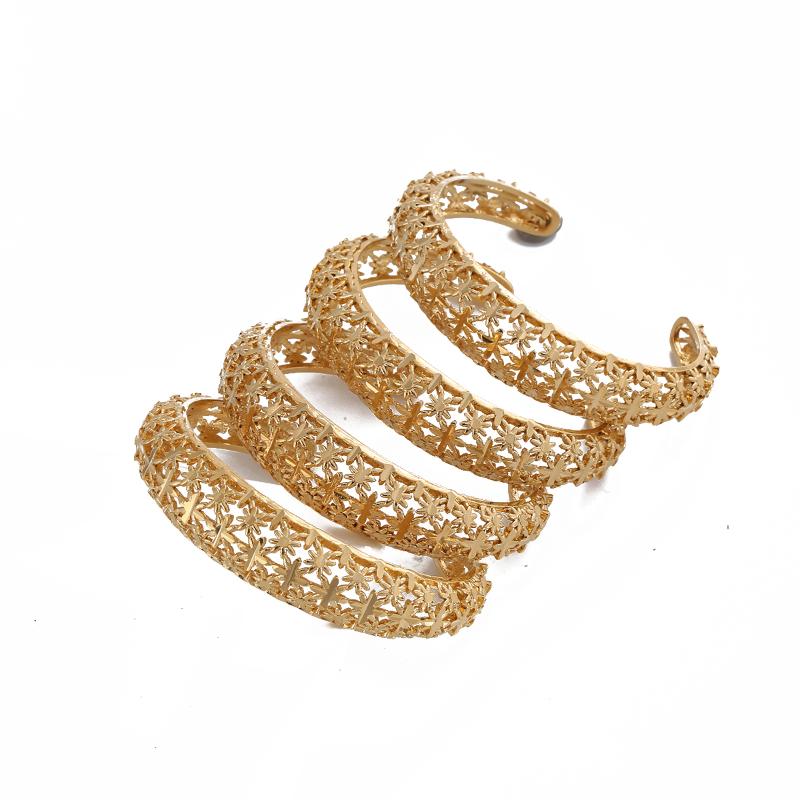 Bangle Gold Ethiopian Dubai African Bride Hollow Pattern Small Flowers Bangles Cuff Bracelets For Women Ramadan Ethnic Wedding Jewelry
Bangle Gold Ethiopian Dubai African Bride Hollow Pattern Small Flowers Bangles Cuff Bracelets For Women Ramadan Ethnic Wedding Jewelry