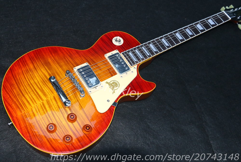 brinkley New arrival electric guitar Heritage Cherry Sunburst tiger flame 50th Anniversary Reissue guitarra
brinkley New arrival electric guitar Heritage Cherry Sunburst tiger flame 50th Anniversary Reissue guitarra