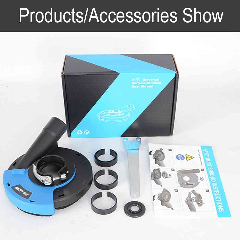 5/7 Inch Universal Angle Mill Dust Cover Dust Aspiration Shroud Adjustable Surface Grinding Dust Cover Tools Hand Angle Grinder