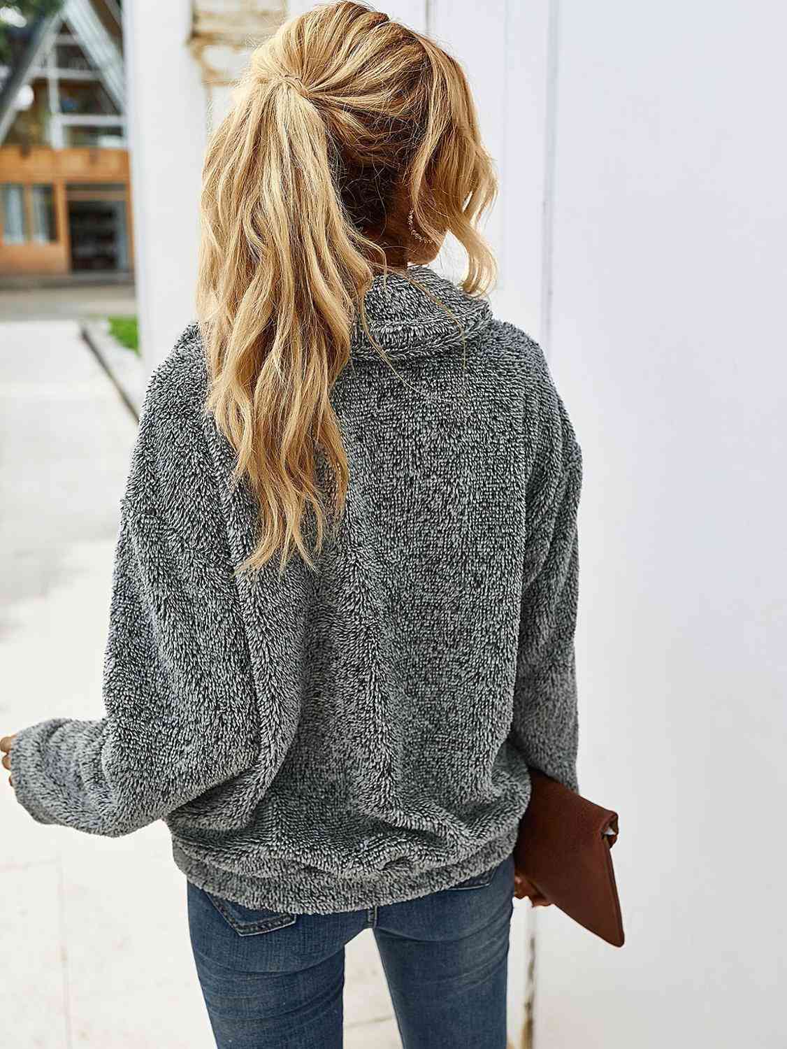 Autumn Winter Thick Warm Plush Jackets Female Fashion Lapel Pocket Zipper Soild Cardigan Faux Fur Coat Casual Loose Women Jacket 210522