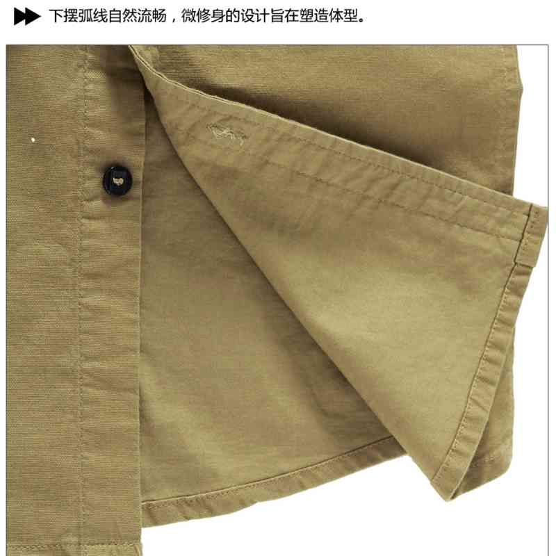 Men Causal Dress Shirt Cotton,men's Army Long Sleeve Slim Shirts Military Khaki Shirts Green Fit Military Style Male Shirts 210518