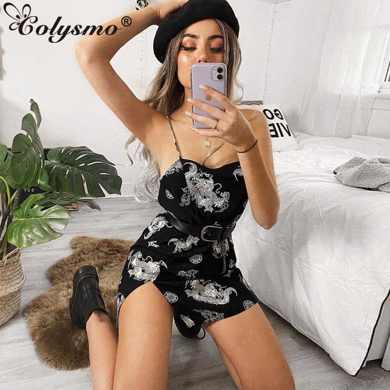 Colysmo Dragon Totem Print Dress Women Spaghetti Straps High Split Sexy Summer Casual A-line Black Streetwear 210527
Colysmo Dragon Totem Print Dress Women Spaghetti Straps High Split Sexy Summer Casual A-line Black Streetwear 210527
