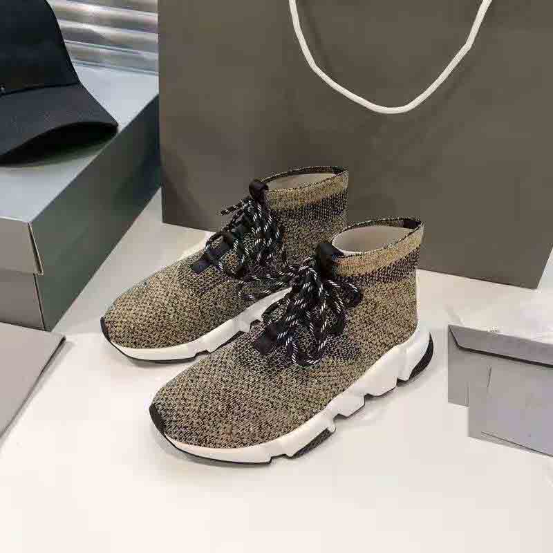 Brand Men's Knight boots Knitted soft sneakers mid cut shoes Womens/Mens casual shoe Arena Black knit sock speed lace up blacks white runner 36-45 factory sale
Brand Men's Knight boots Knitted soft sneakers mid cut shoes Womens/Mens casual shoe Arena Black knit sock speed lace up blacks white runner 36-45 factory sale