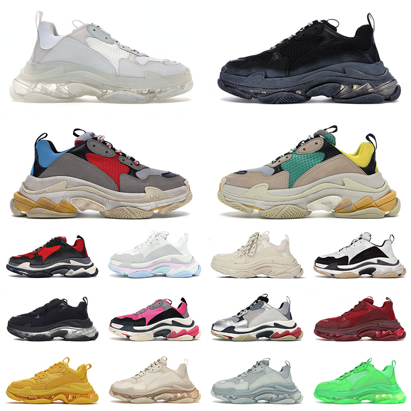 Top Quality Triple S 17FW Clear Sole Flat Casual Shoes Mens Womens Crystal Bottoms White Rainbow Vintage Old Balenciagas Trainers Sneakers Eur 36-45, Black
Top Quality Triple S 17FW Clear Sole Flat Casual Shoes Mens Womens Crystal Bottoms White Rainbow Vintage Old Balenciagas Trainers Sneakers Eur 36-45, Black