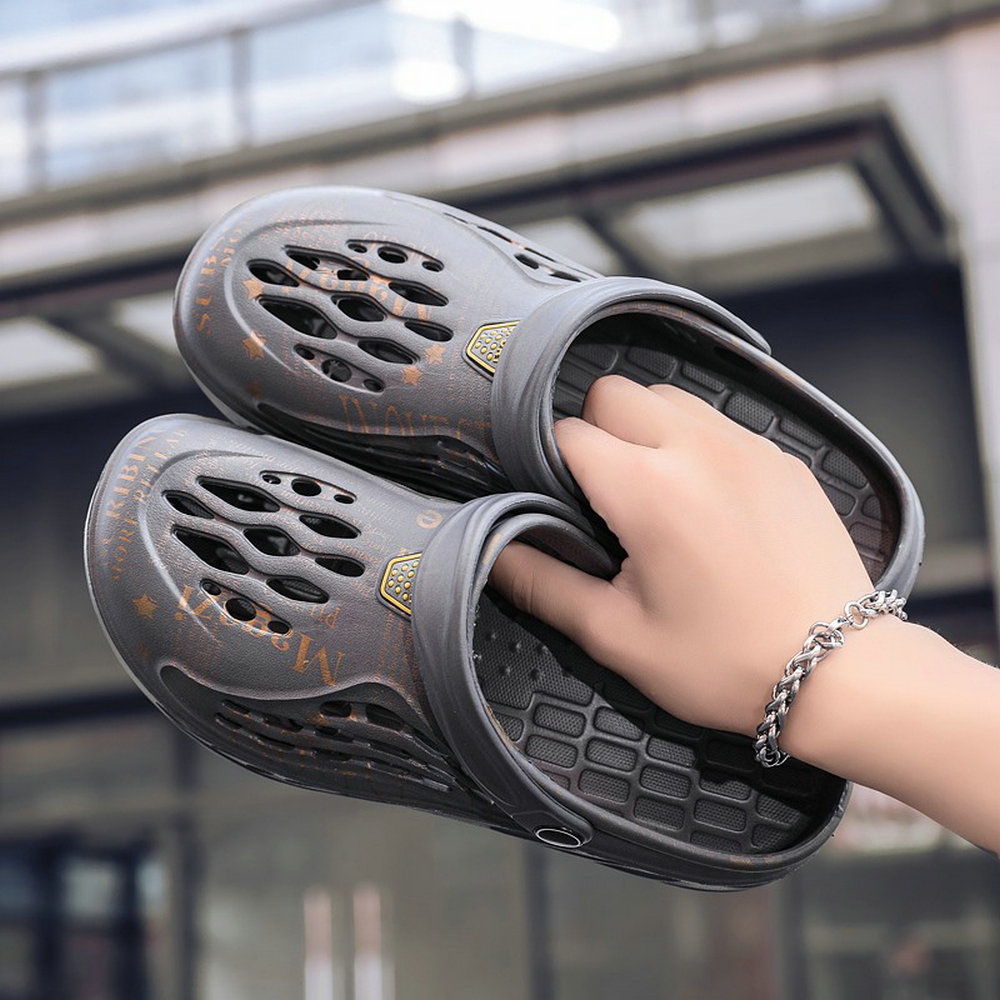 Men's Crocks Sandals Summer Camouflage Air Cushion Beach Flat Garden Shoes Couple, Gray
Men's Crocks Sandals Summer Camouflage Air Cushion Beach Flat Garden Shoes Couple, Gray