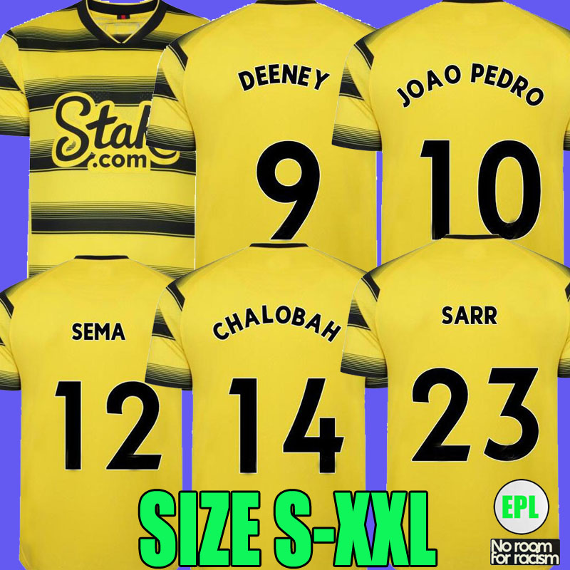 21 22 WATFORD soccer jerseys home SEMA Chalobah King GOSLING João Pedro SUCCESS DEENEY Gray POLLOCK BAAH SIBO Louza STUPAREVIC SARR 2021 2022 JERSEY FOOTBALL SHIRTS, Home 2
21 22 WATFORD soccer jerseys home SEMA Chalobah King GOSLING João Pedro SUCCESS DEENEY Gray POLLOCK BAAH SIBO Louza STUPAREVIC SARR 2021 2022 JERSEY FOOTBALL SHIRTS, Home 2