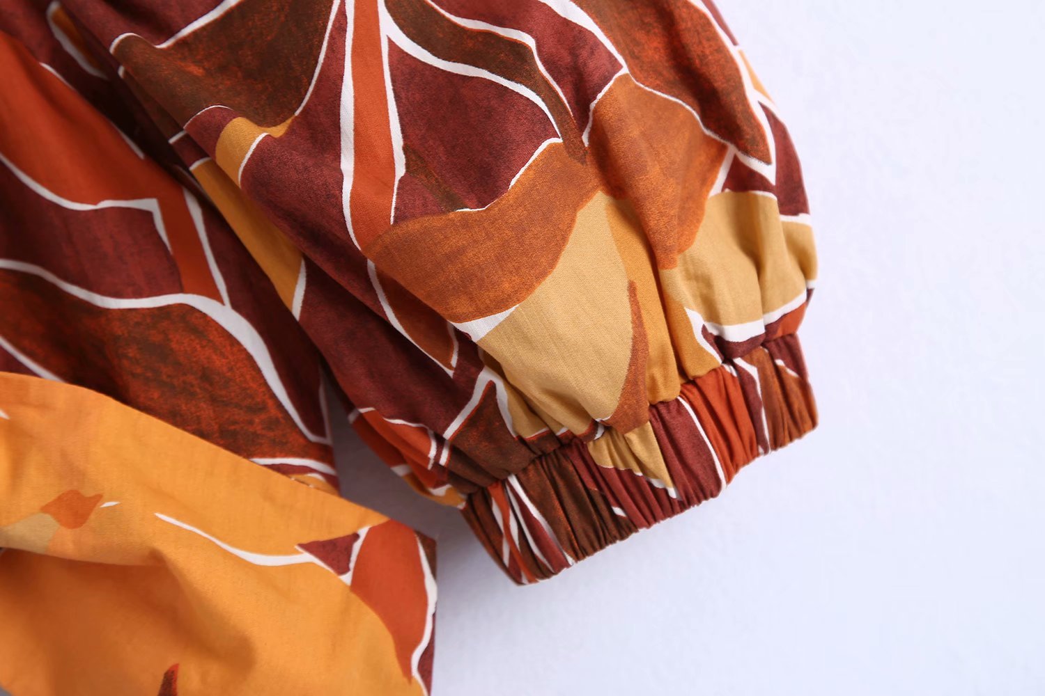 Summer Puff Sleeve Open Back All-match Printed Short Women's Tops Harajuku Sexy Chic Female Shirt 210507