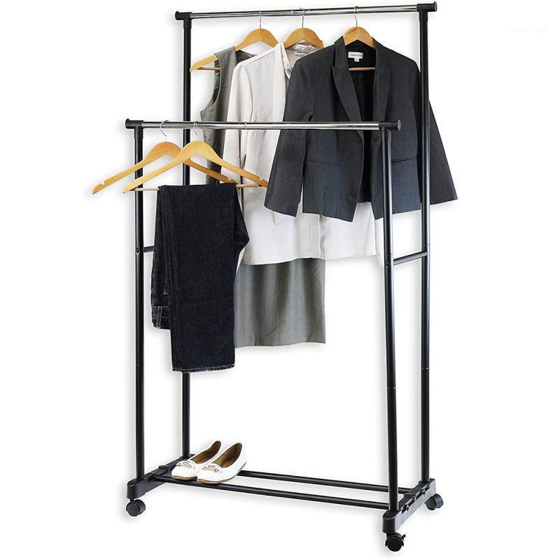 Hangers & Racks Double Rod Hanger Support Simple Stretching Clothes Movable Assembled Coat Drying Rack Stand Shoe Shelf Adjustable Clothing
Hangers & Racks Double Rod Hanger Support Simple Stretching Clothes Movable Assembled Coat Drying Rack Stand Shoe Shelf Adjustable Clothing
