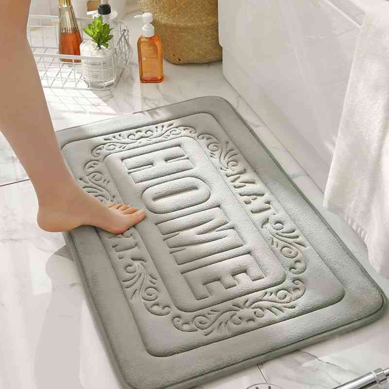 Home memory sponge butterfly velvet bathroom anti slip carpet bedroom door toilet water absorption mat, Gray
Home memory sponge butterfly velvet bathroom anti slip carpet bedroom door toilet water absorption mat, Gray