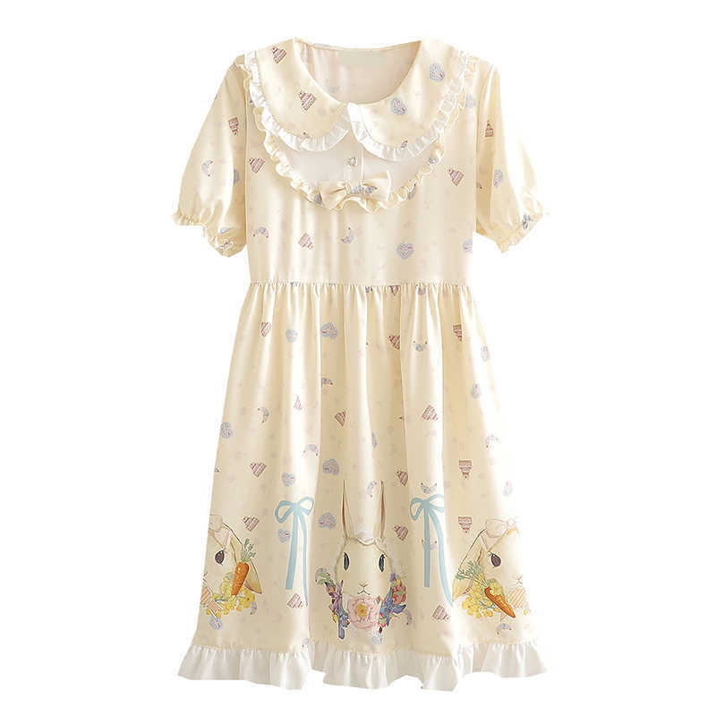 Women Summer Dresses Lolita Style Cartoon Rabbit Print Ruffles Pleated Dress Sweet Girl Peter Pan Collar Lace Up Sundress 210526, Photo color
Women Summer Dresses Lolita Style Cartoon Rabbit Print Ruffles Pleated Dress Sweet Girl Peter Pan Collar Lace Up Sundress 210526, Photo color