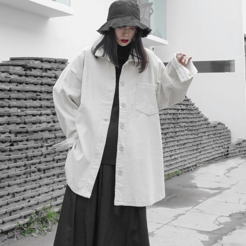 Women's Jackets SeeBeautiful Simple Large Size Corduroy Coat Lapel Long Sleeve Single Breasted Pocket Women Spring 2022 Fashion Tide Q131, Black;brown
Women's Jackets SeeBeautiful Simple Large Size Corduroy Coat Lapel Long Sleeve Single Breasted Pocket Women Spring 2022 Fashion Tide Q131, Black;brown