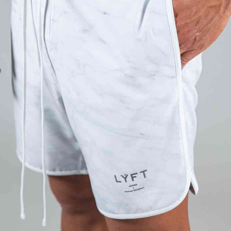 LYFT Summer Breathable Sports Fitness Shorts Men's Quick-Drying Breathable Beach Pants Men's Gym Training Casual Sports Shorts Y220217