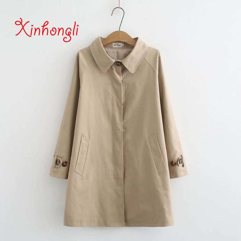 Women's Trench Coats Plus Size Khaki Black Women Cotton Coat 2021 Spring Autumn Casual Ladies Covered Button Jackets Female Tops, Tan;black
Women's Trench Coats Plus Size Khaki Black Women Cotton Coat 2021 Spring Autumn Casual Ladies Covered Button Jackets Female Tops, Tan;black