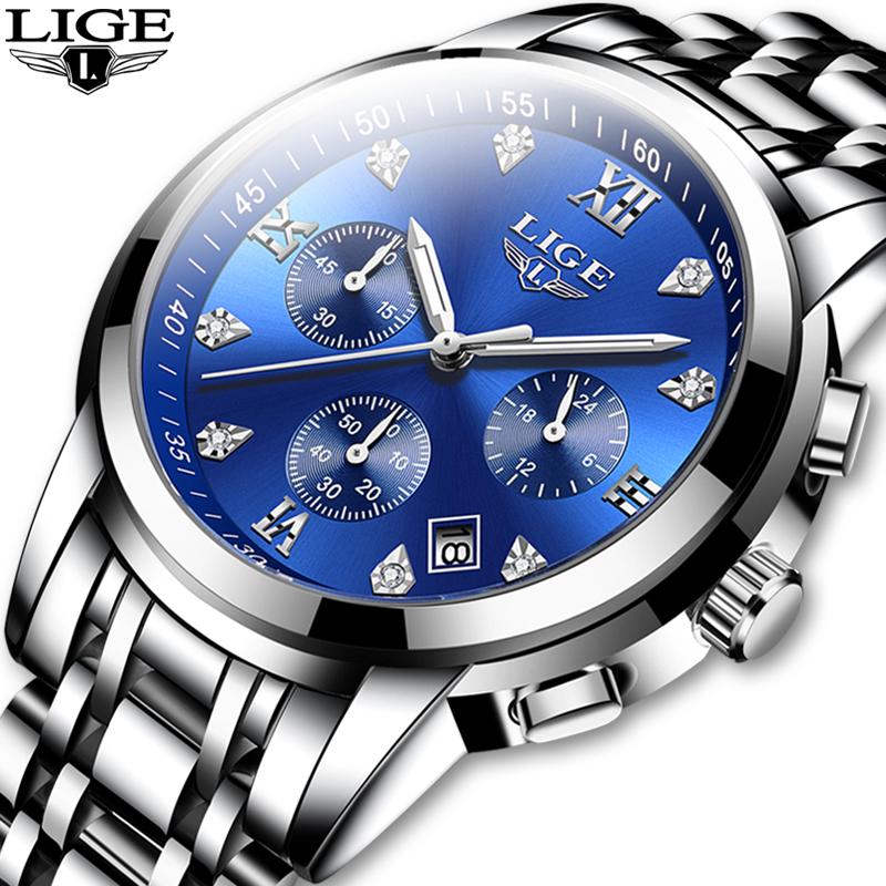Wristwatches 2021 Watches Men LIGE Chronograph Sports Waterproof Full Steel Quartz Men's Watch Relogio Masculino, Slivery;brown
Wristwatches 2021 Watches Men LIGE Chronograph Sports Waterproof Full Steel Quartz Men's Watch Relogio Masculino, Slivery;brown