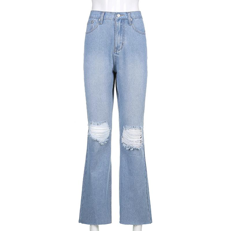 Women's Jeans Women Vintage Ripped Flare Bell Bottom High Waisted Wide Leg Hem Denim Pants Casual Slim Fitting Trousers, Blue
Women's Jeans Women Vintage Ripped Flare Bell Bottom High Waisted Wide Leg Hem Denim Pants Casual Slim Fitting Trousers, Blue