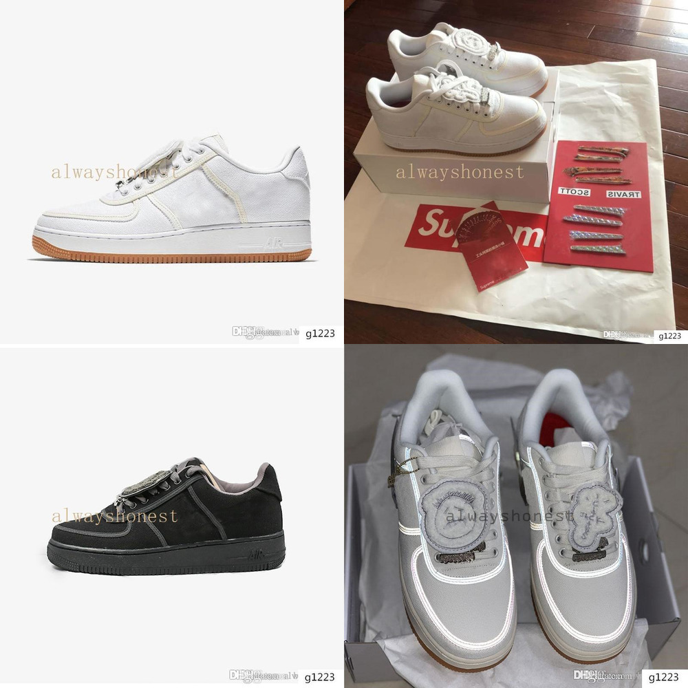 Shoes Travis Scotts 1 Low Cactus Jack Men Women Running 3m Reflective White Black Change Air Trainer Sports Sneakers, Women us 7= eur 38
Shoes Travis Scotts 1 Low Cactus Jack Men Women Running 3m Reflective White Black Change Air Trainer Sports Sneakers, Women us 7= eur 38