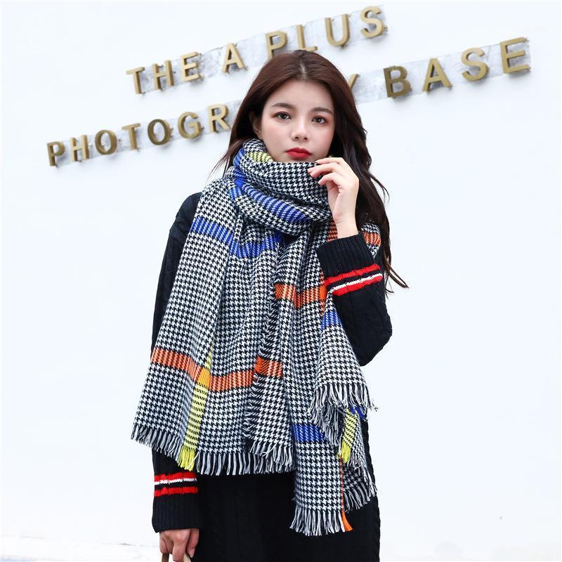Scarves Winter Women Cashmere Scarf Female Classic Houndstooth Fashion Wild Air Conditioning Shawl Large Size Warm Foulard, Blue;gray
Scarves Winter Women Cashmere Scarf Female Classic Houndstooth Fashion Wild Air Conditioning Shawl Large Size Warm Foulard, Blue;gray