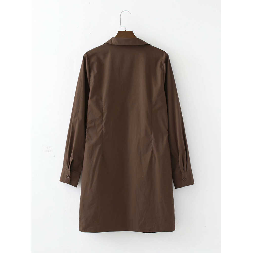 Summer Dress Women Long Sleeves elegant Casual Fashion Chic Lady Woman Shirt Dress Draped Dresses Robe Femme 210709