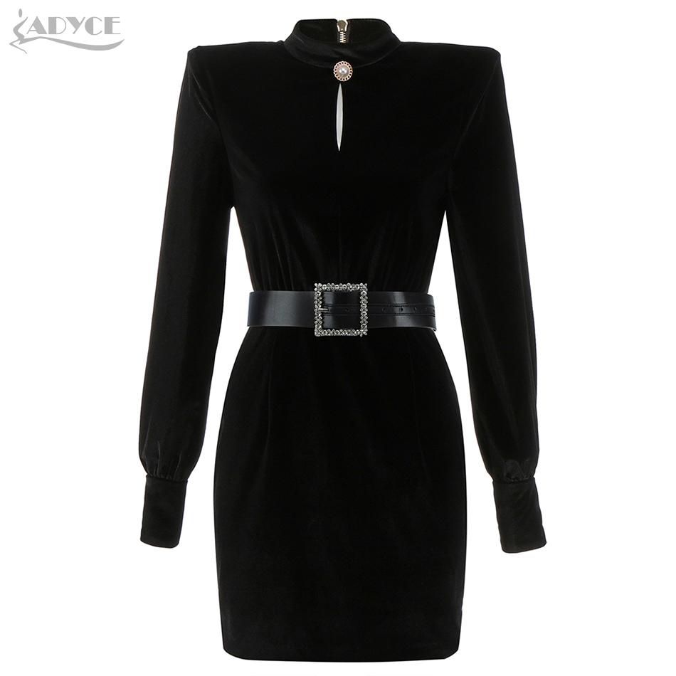 Winter Women Long Sleeve Hollow Out Mini Dress Sexy Black Turtleneck Club Celebrity Evening Runway Party Dresses 210423
