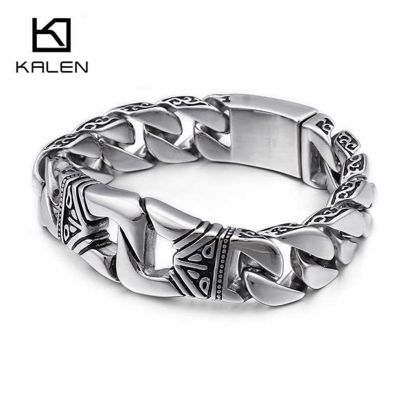 KALEN Stainless Steel Handcuff Bracelets For Men 18mm Heavy Chunky Linking Chain Bracelet Homme Jewelry Accessory 210609
KALEN Stainless Steel Handcuff Bracelets For Men 18mm Heavy Chunky Linking Chain Bracelet Homme Jewelry Accessory 210609