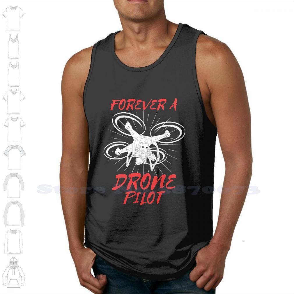 forever a drone pilot summer funny tank sleeveless vest for men women christmas hobby king of the air, White;black