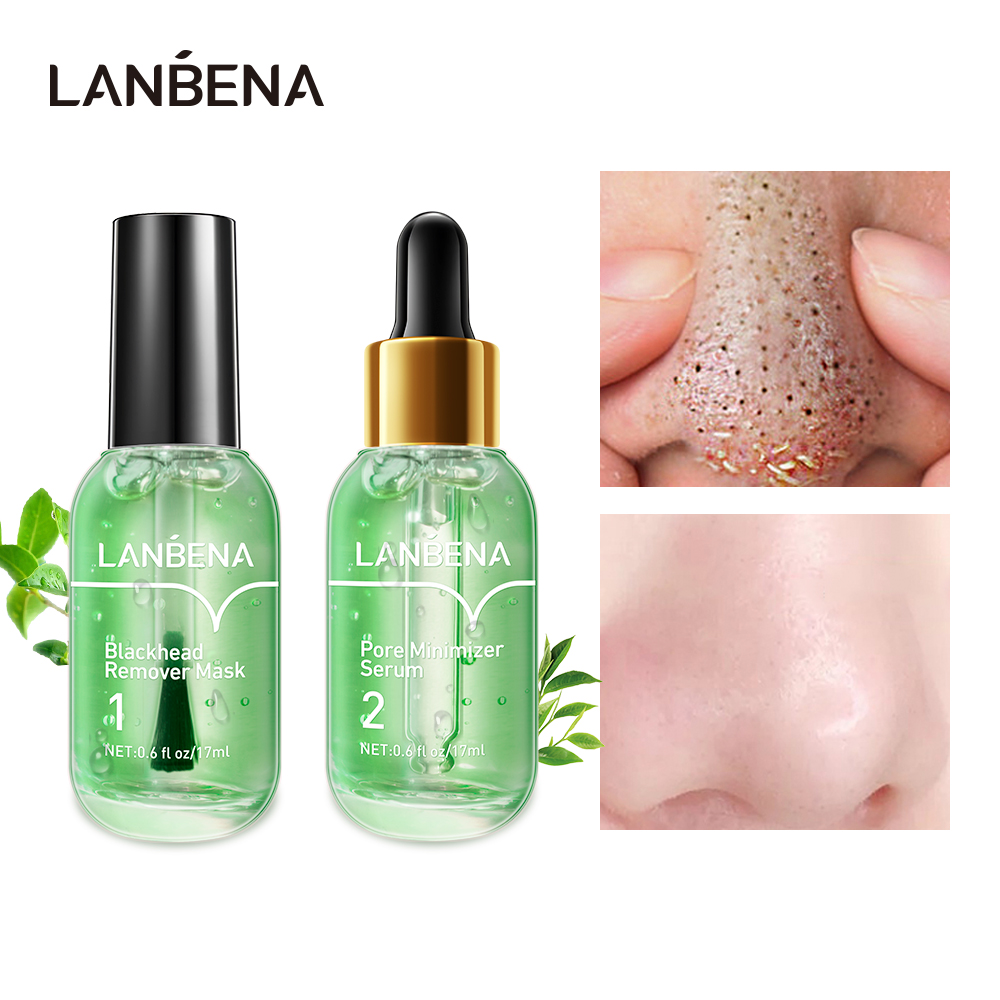 Lanbena Face Serum Blackhead Remover Shrinking Pore Acne Treatment Deep Cleaning Smoothing Skin Care Firming Essence Beauty Set от DHgate WW