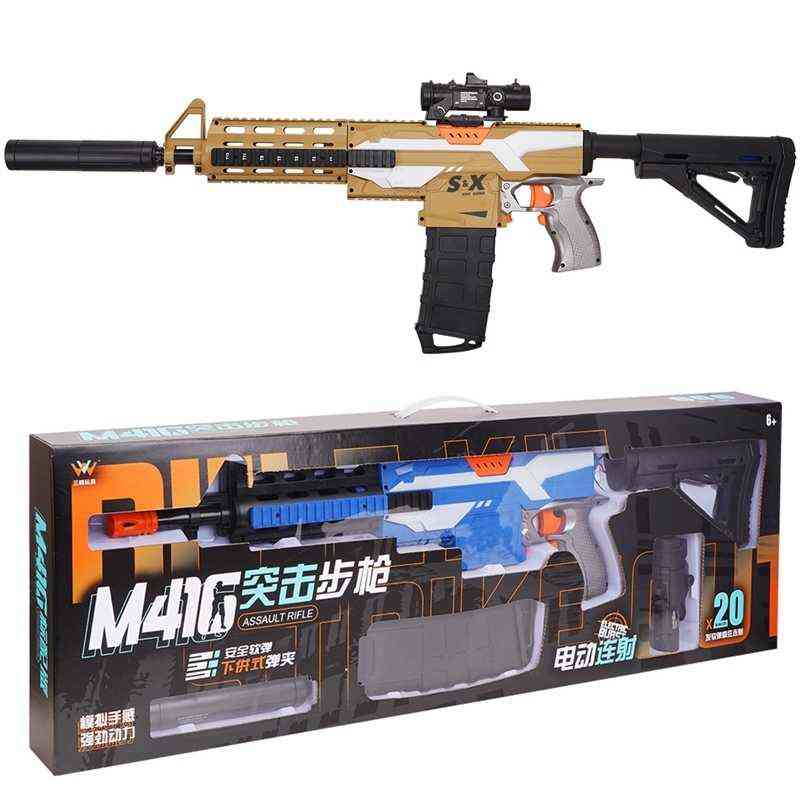 firing m416 electric continuous gun battle shooting soft bullet toy boxed children's day gift
firing m416 electric continuous gun battle shooting soft bullet toy boxed children's day gift