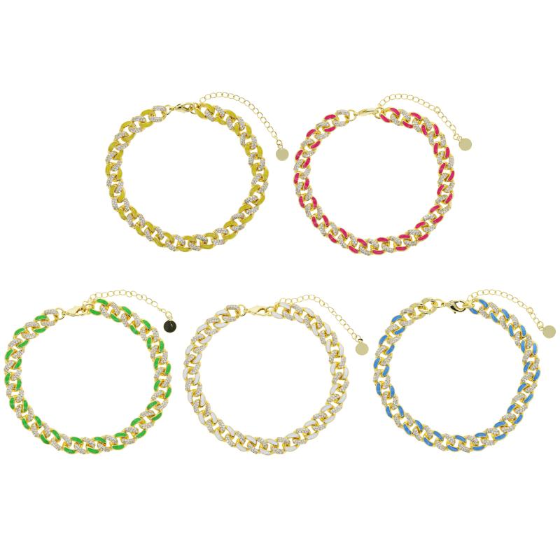 Anklets 2022 Summer Beach Enamel Colorful Cuban Chain For Women Iced Out Bling 5A CZ Adjust Anklet Foot Party Bracelet Jewelry, Red;blue
Anklets 2022 Summer Beach Enamel Colorful Cuban Chain For Women Iced Out Bling 5A CZ Adjust Anklet Foot Party Bracelet Jewelry, Red;blue