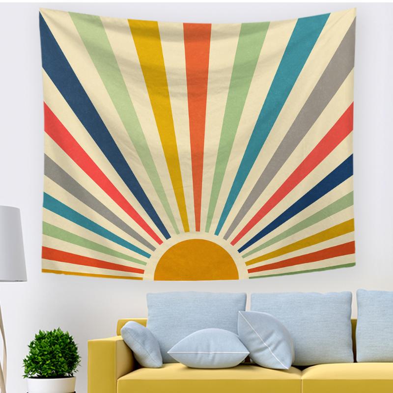 Tapestries Vintage Rainbow Color Tapestry Wall Hanging Retro Sun Trippy Aesthetic Room Decor Home Living Boho Art Décor
Tapestries Vintage Rainbow Color Tapestry Wall Hanging Retro Sun Trippy Aesthetic Room Decor Home Living Boho Art Décor