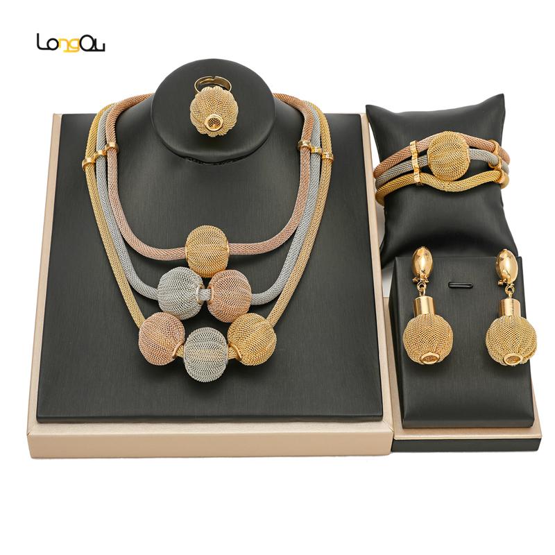 Earrings & Necklace Longqu 2022 Fashion African Beads Designer Jewelry Set Dubai Gold-colorful Nigerian Woman Wedding Bridal Bijoux, Silver
Earrings & Necklace Longqu 2022 Fashion African Beads Designer Jewelry Set Dubai Gold-colorful Nigerian Woman Wedding Bridal Bijoux, Silver