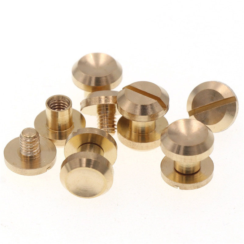 10 pieces Concave nail wallet bag Chicago brass belt screw Rivet diy handmade fastener garmnet hardware leather part